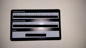 Ledger security card