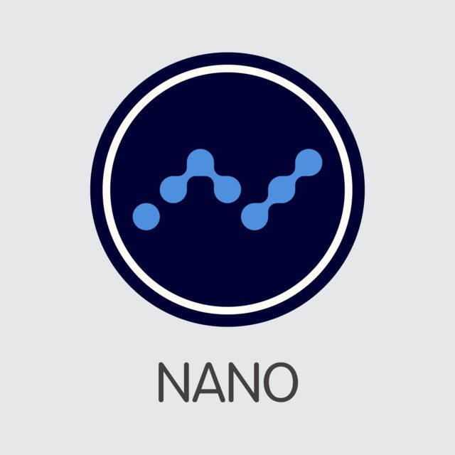 Nano - Nano. The Crypto Coins Or Cryptocurrency Logo.