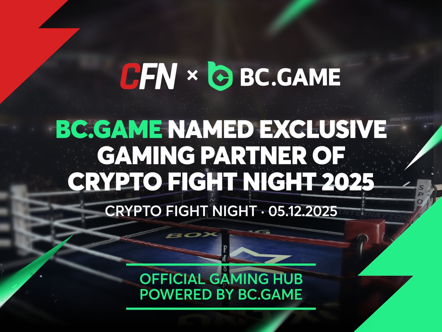 BC.GAME named Exclusive Gaming Partner of Crypto Fight Night 2025 BC.GAME named Exclusive Gaming Partner of Crypto Fight Night 2025