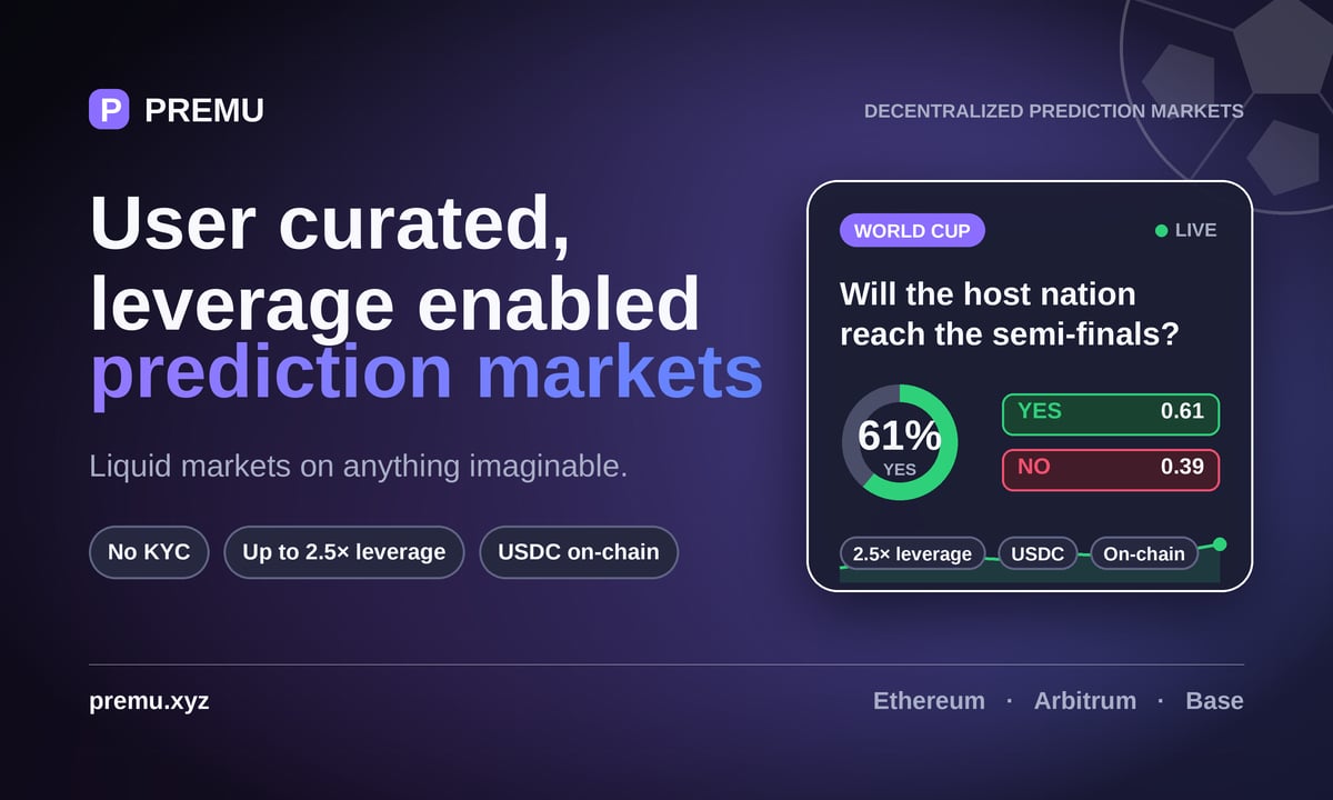 Premu Opens User-Created, Leveraged Prediction Markets Ahead of the 2026 World Cup